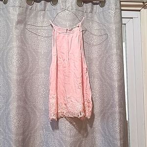 High neck flowy tank